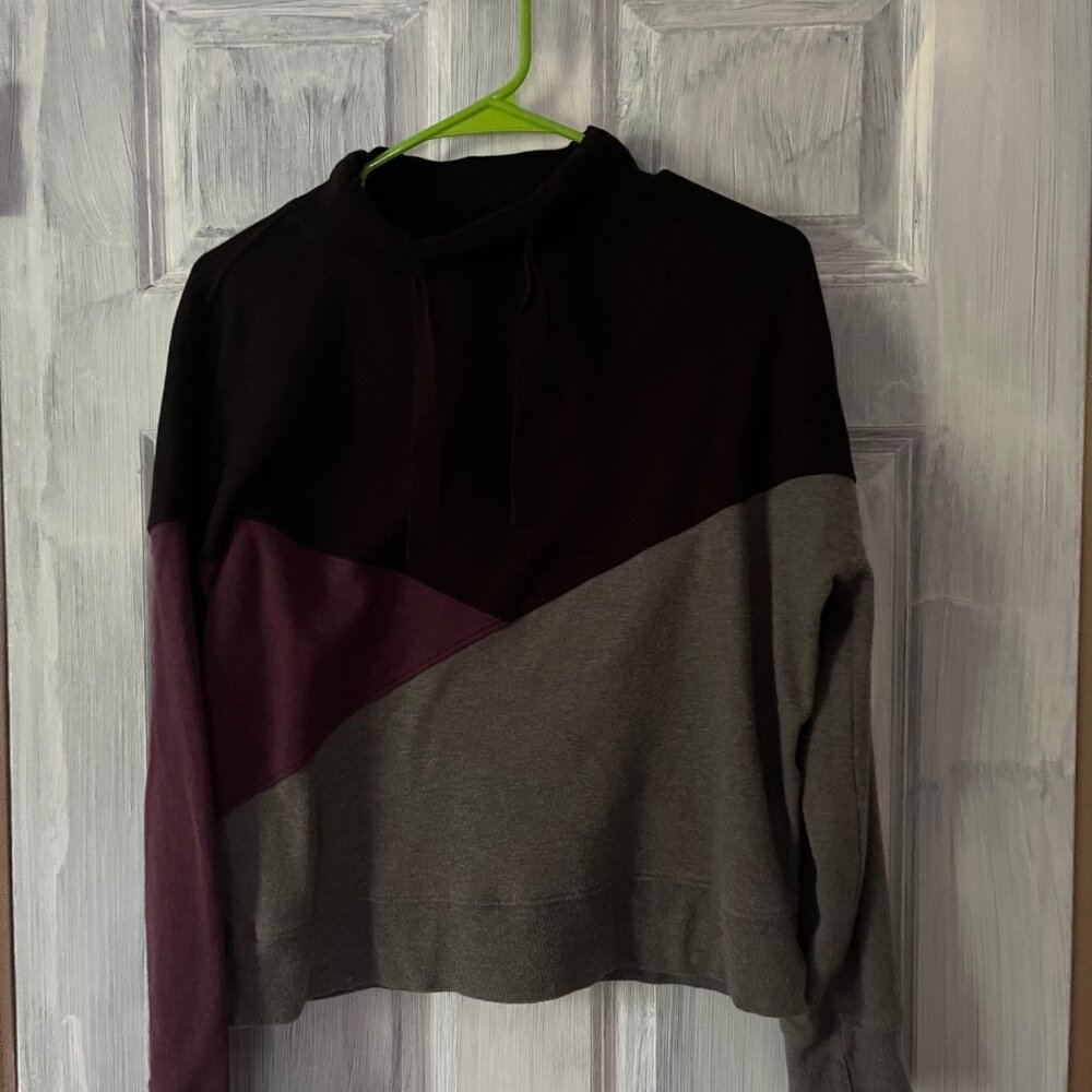 Pact Women's Airplane Colorblock Pullover (Purple, Black, Heather Grey) - Picture 5 of 5